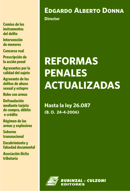 Reformas Penales Actualizadas (Hasta la Ley 26.087).