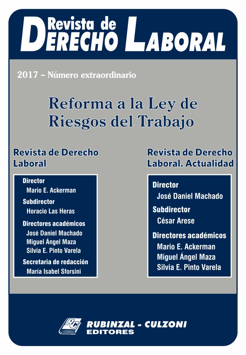 Revista de Derecho Laboral - Reforma a la Ley de Riesgos del Trabajo