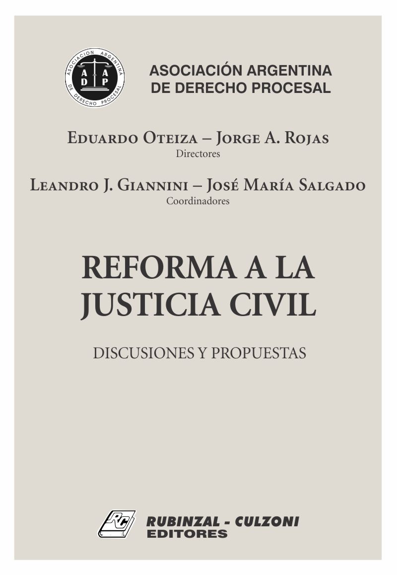 Reforma a la justicia civil. Discusiones y propuestas