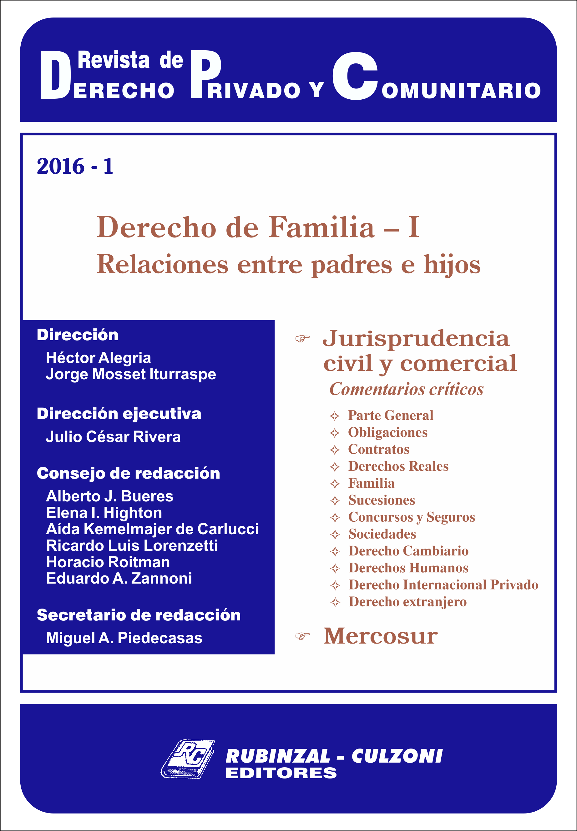 Revista de Derecho Privado y Comunitario - Derecho de Familia - I. Relaciones entre padres e hijos