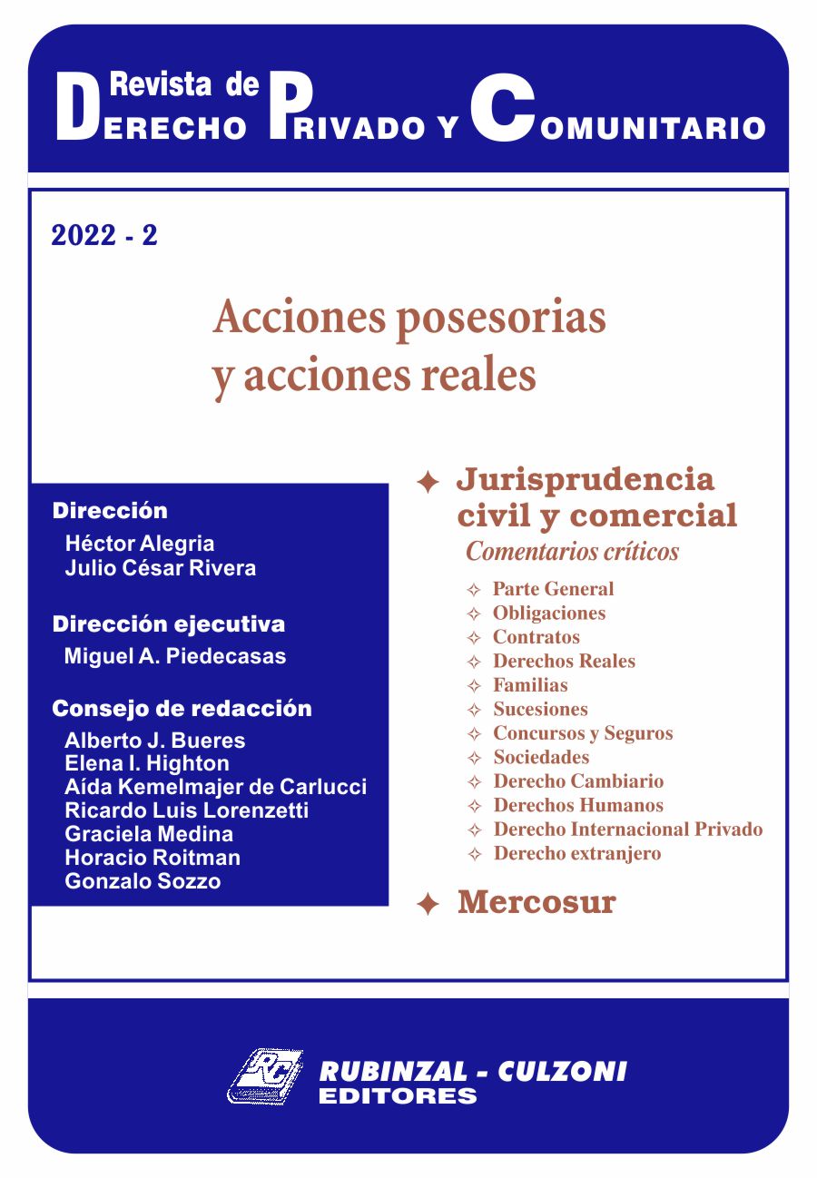 Revista de Derecho Privado y Comunitario - Acciones posesorias y acciones reales