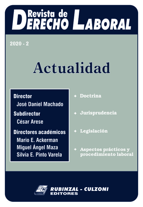 Revista de Derecho Laboral Actualidad - Año 2020-2