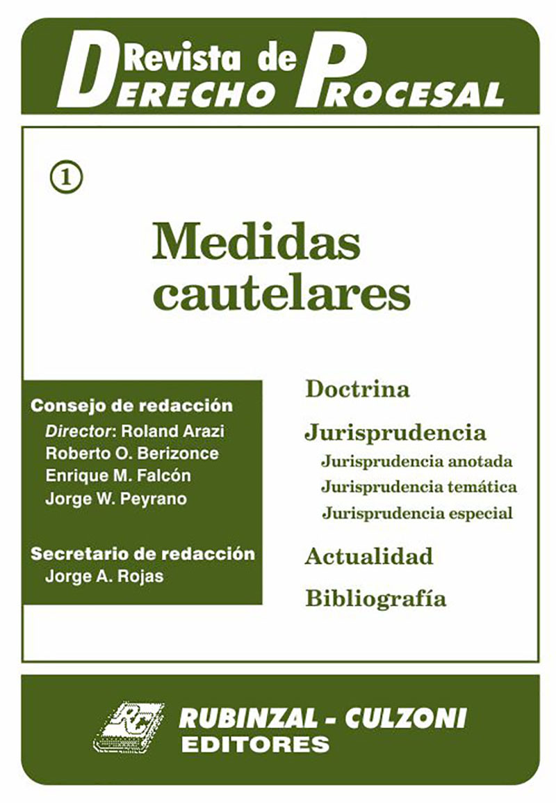Revista de Derecho Procesal - Medidas Cautelares.