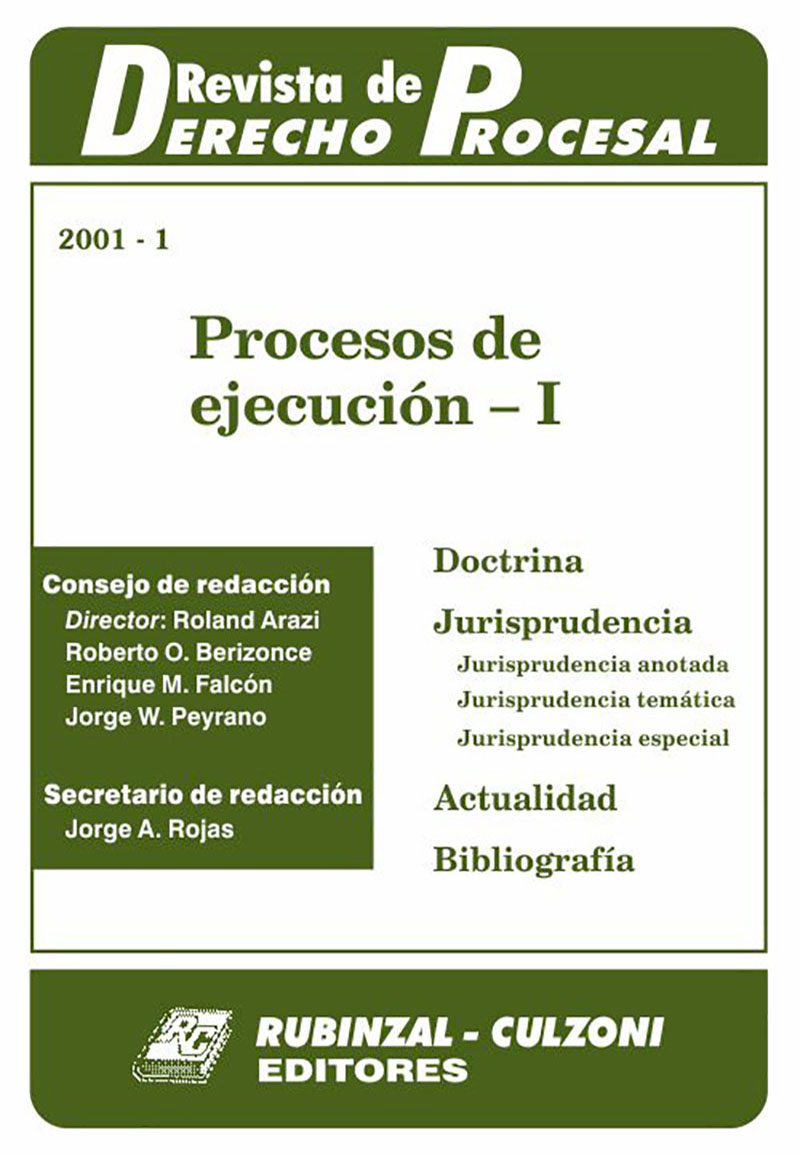 Revista de Derecho Procesal - Procesos de ejecución - I.