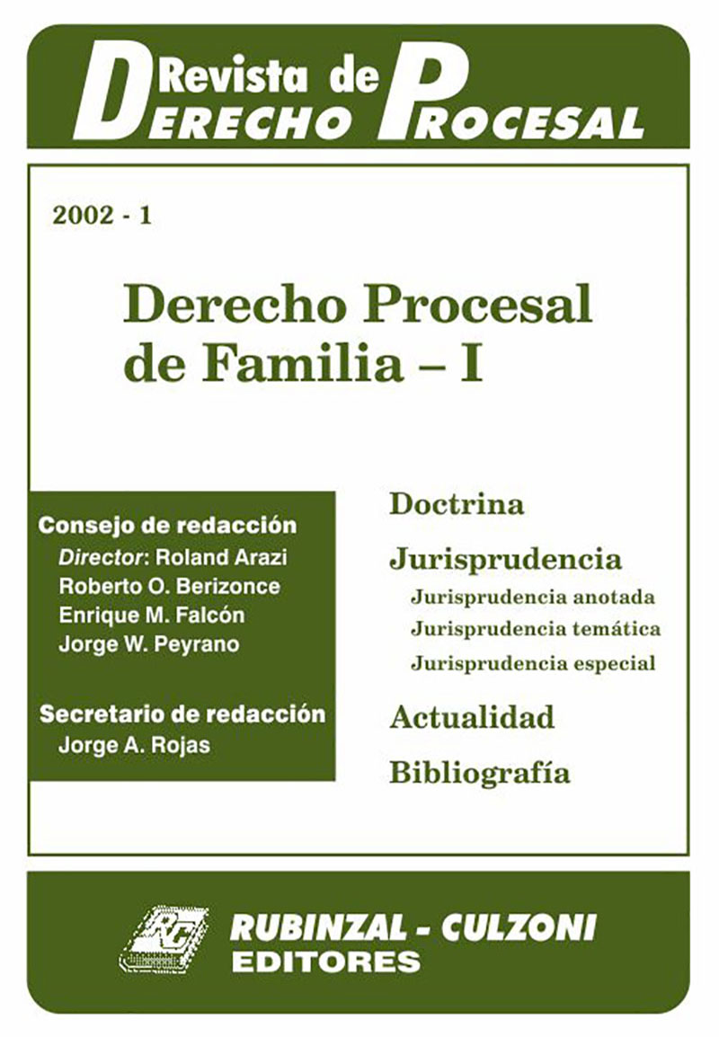 Revista de Derecho Procesal - Derecho Procesal de Familia - I.