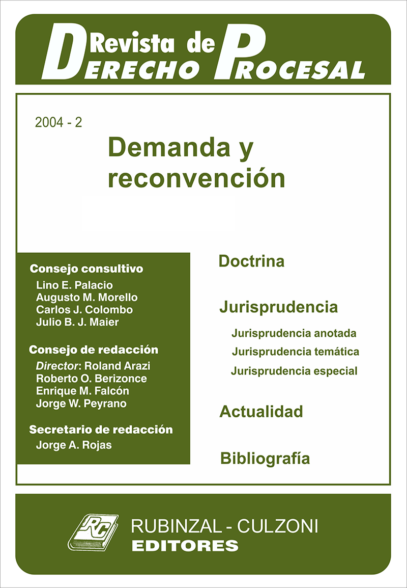 Revista de Derecho Procesal - Demanda y reconvención (Segunda parte).