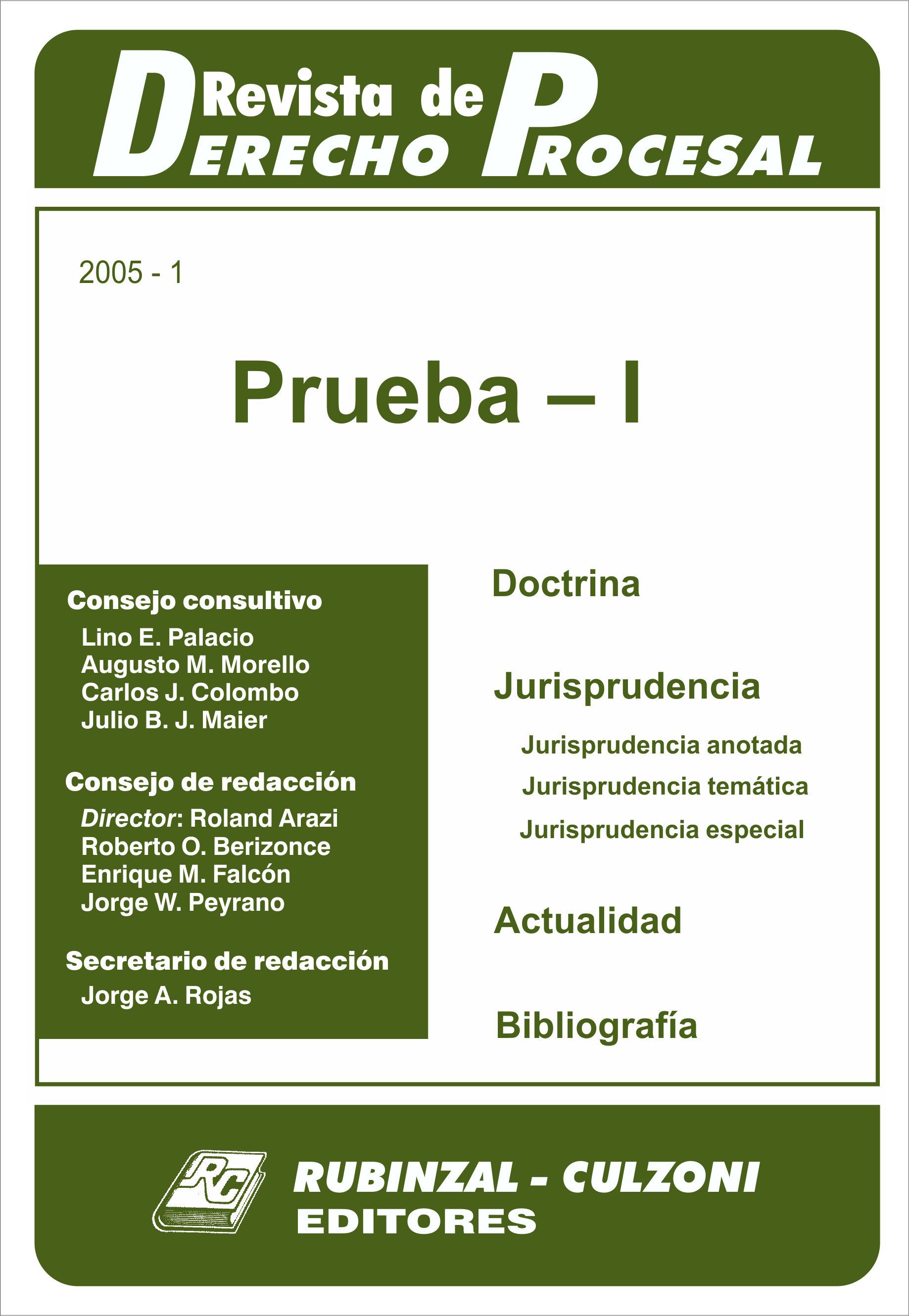 Revista de Derecho Procesal - Prueba - I.