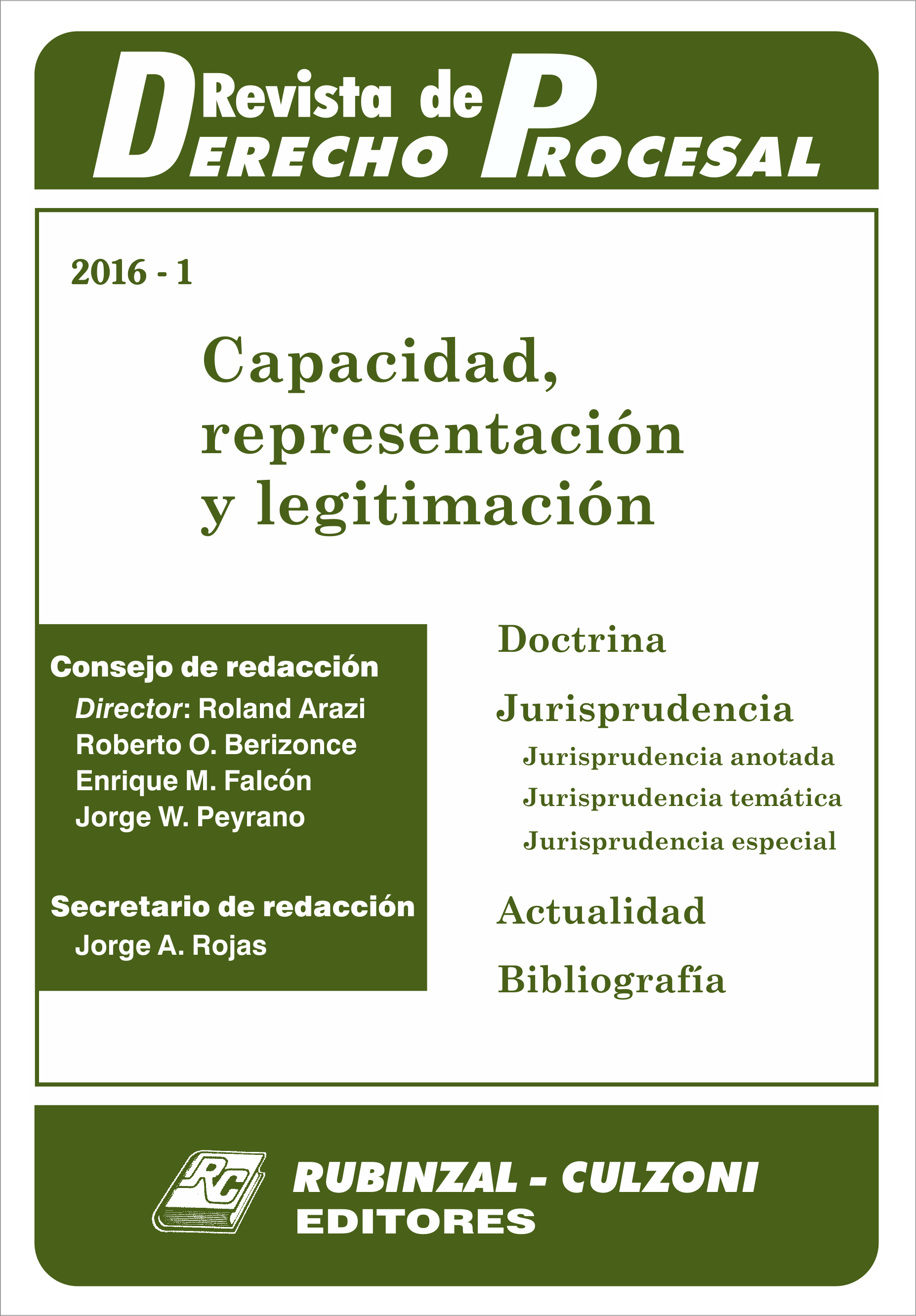 Revista de Derecho Procesal - Capacidad, representación y legitimación