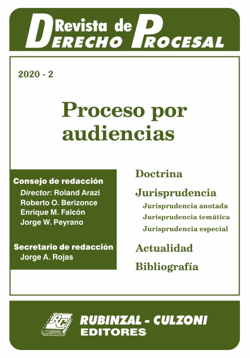 Revista de Derecho Procesal - Proceso por audiencias