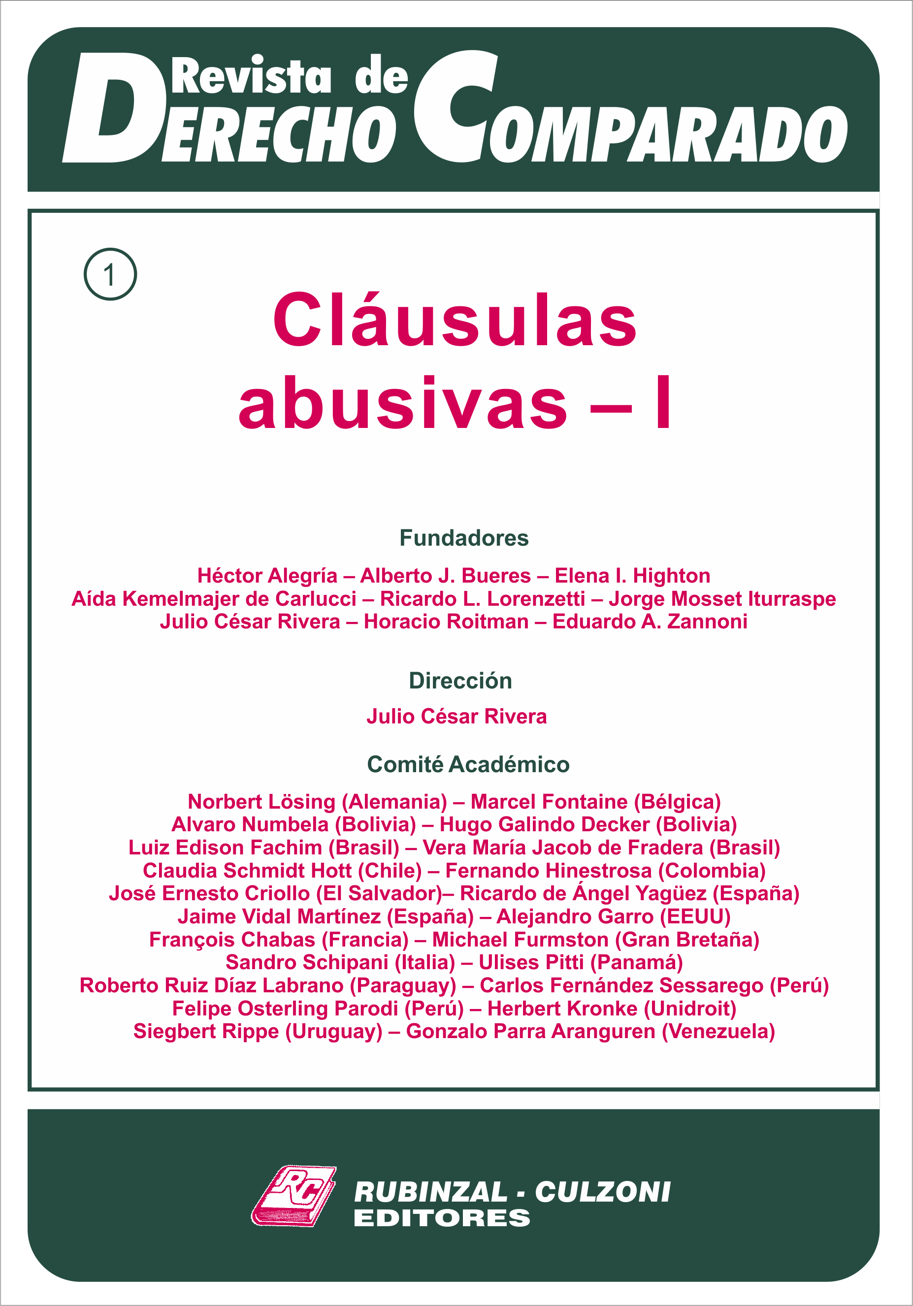 Revista de Derecho Comparado - Doctrina (Cláusulas abusivas - I).