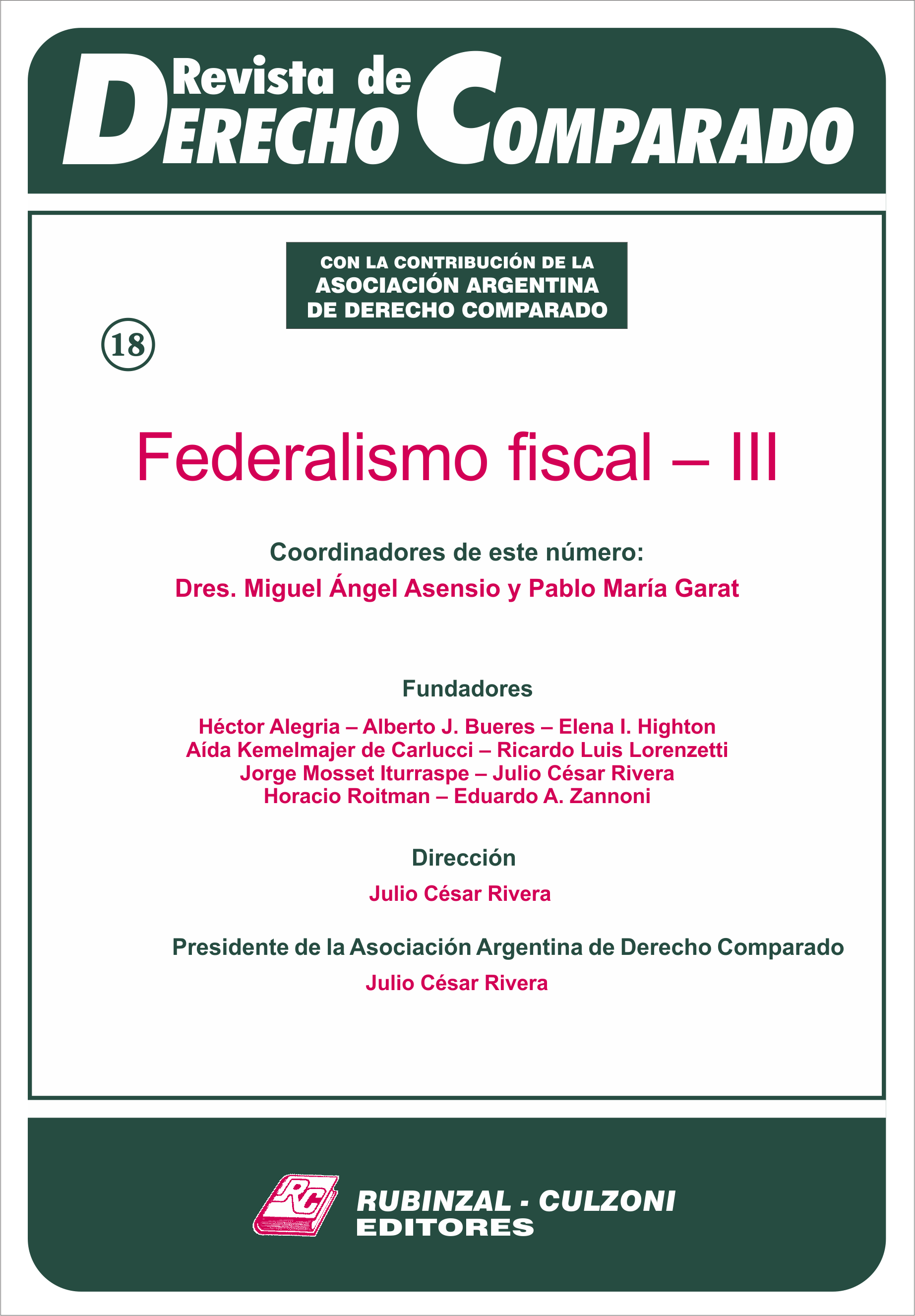 Revista de Derecho Comparado - Federalismo Fiscal - III.