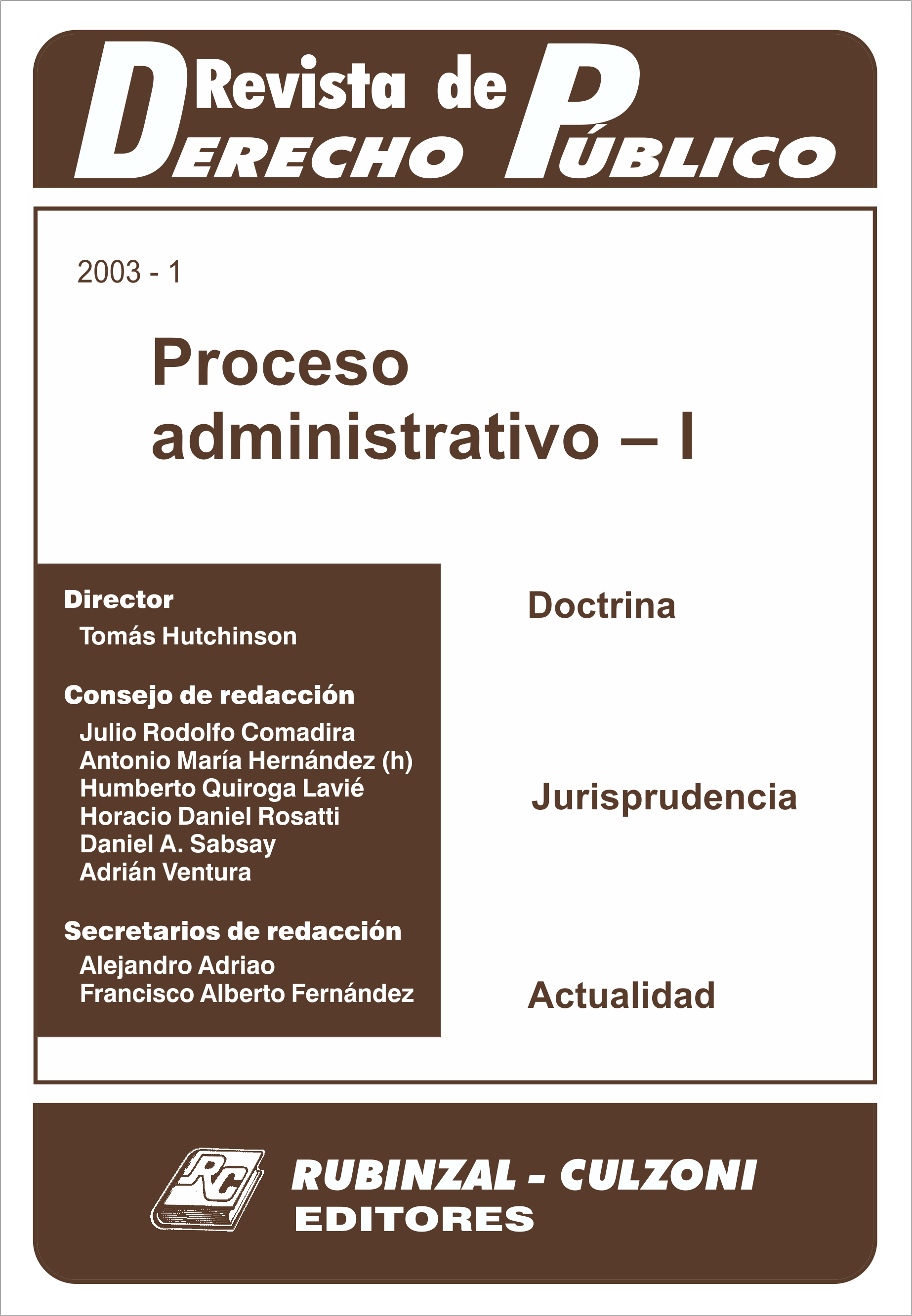 Proceso administrativo - I. [2003-1]