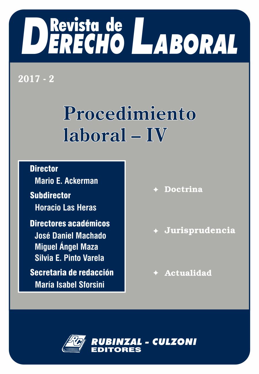 Revista de Derecho Laboral - Procedimiento laboral - IV