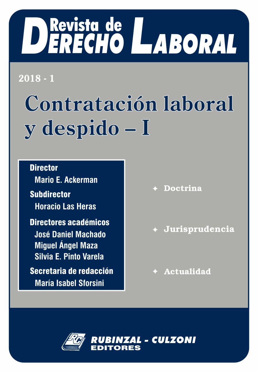Revista de Derecho de Laboral- Contratación laboral y despido - I