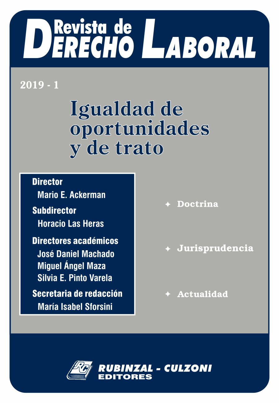 Revista de Derecho Laboral - Igualdad de oportunidades y de trato