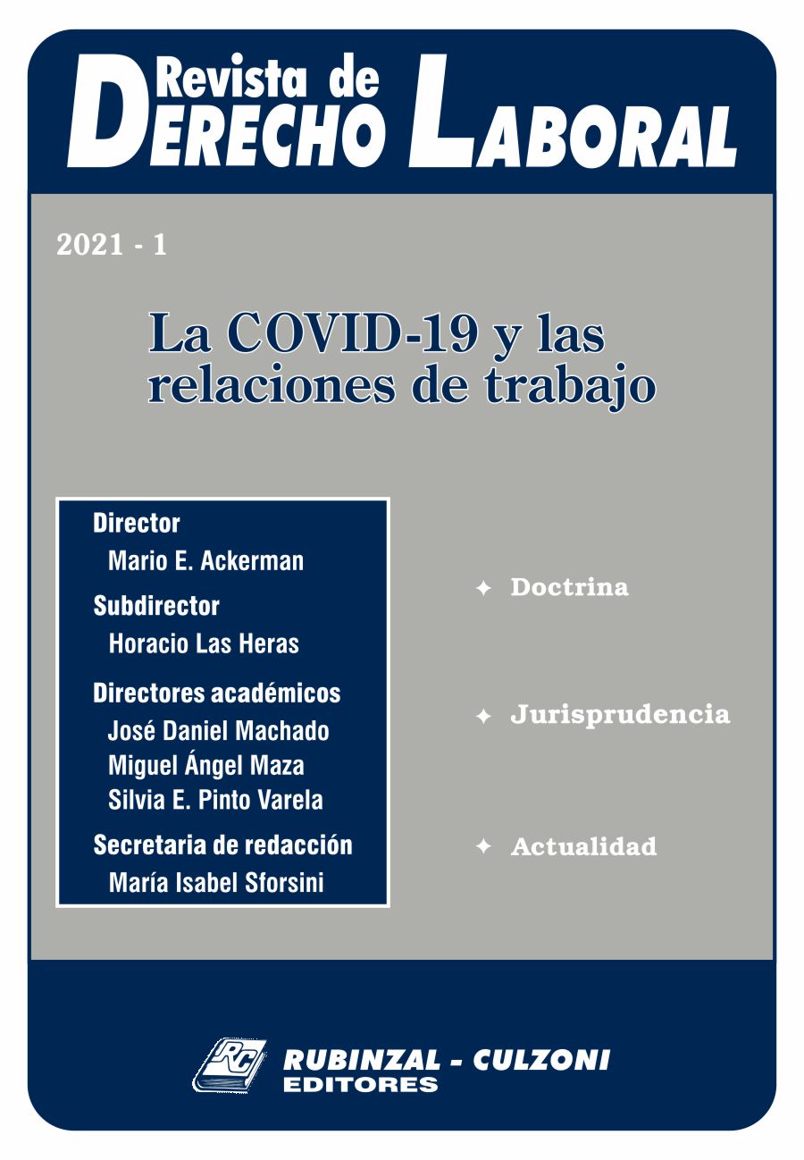 Revista de Derecho Laboral - La COVID-19 y las relaciones de trabajo