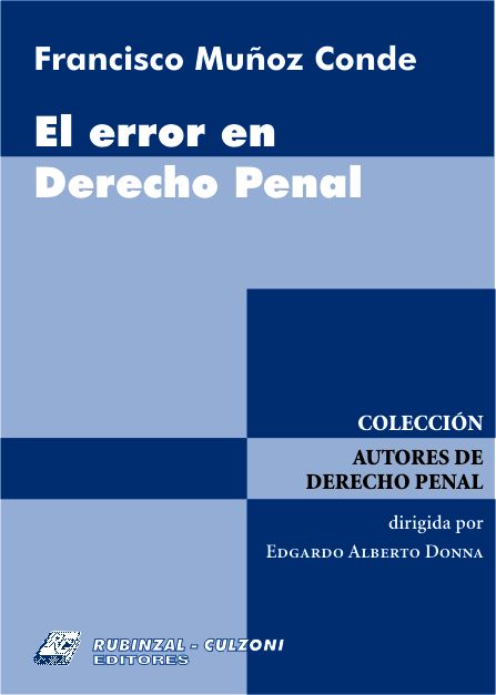 El error en Derecho Penal.