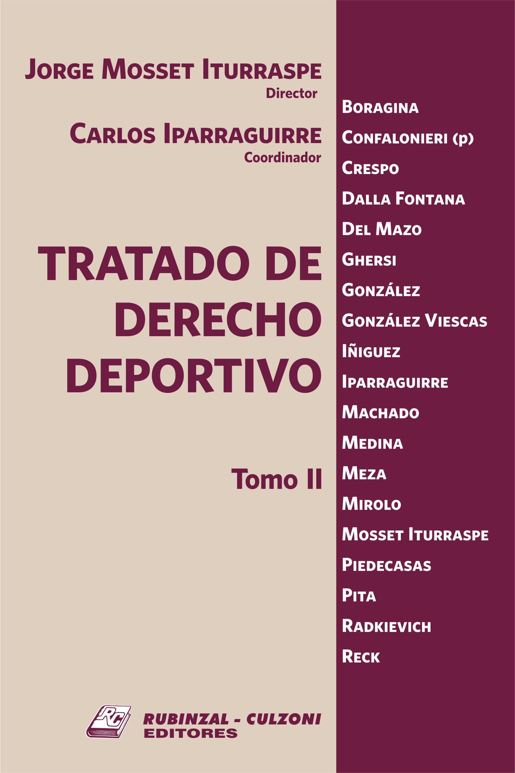 Tratado de Derecho Deportivo. - Tomo II.