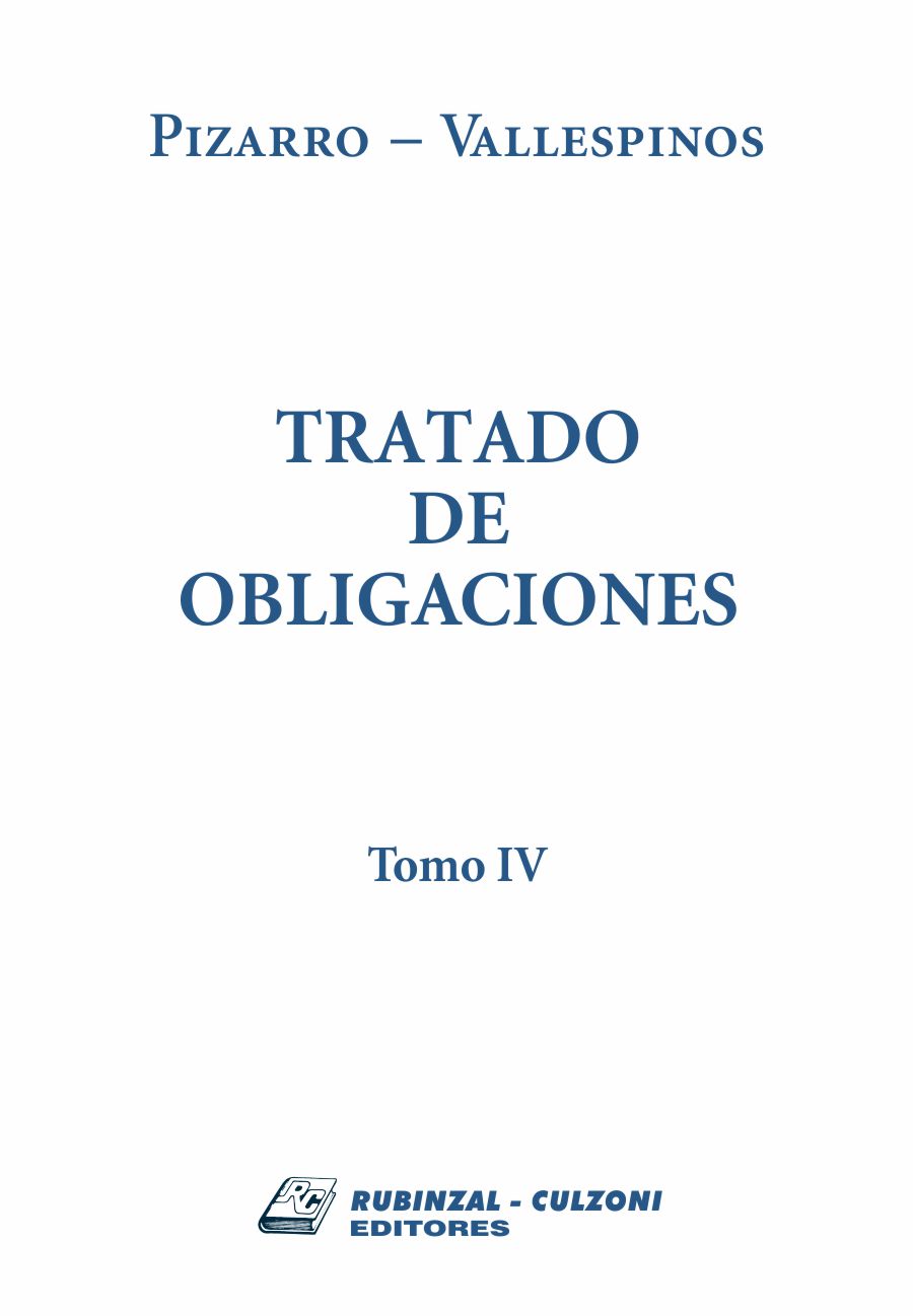 Tratado de Obligaciones - Tomo IV