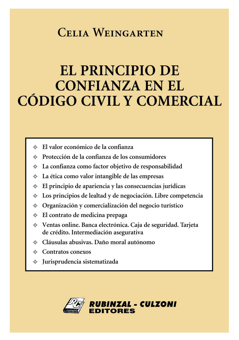 El principio de confianza en el Código Civil y Comercial