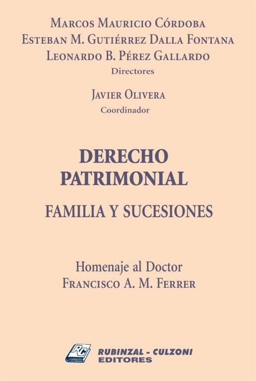 Derecho Patrimonial.Familia y sucesiones