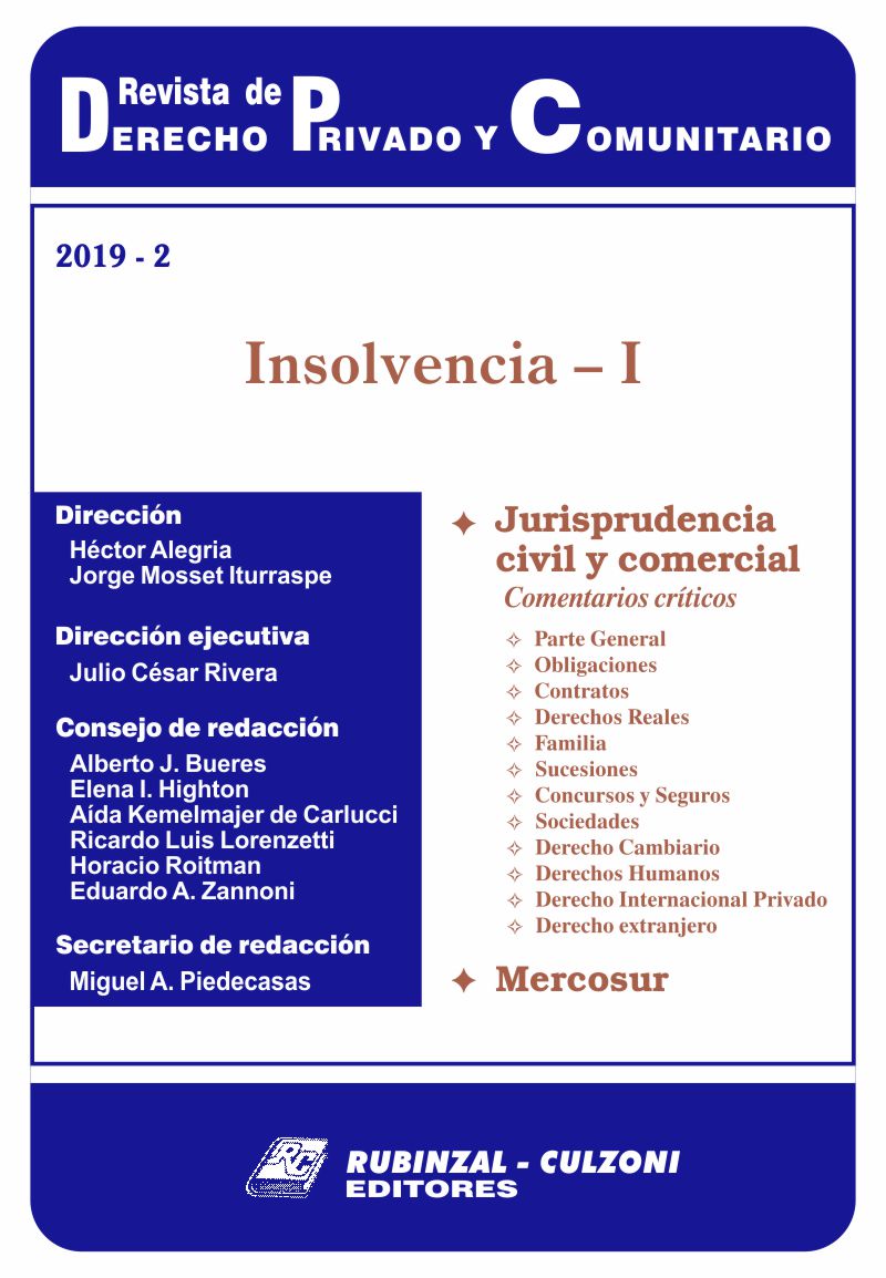 Insolvencia - I [2019-2]