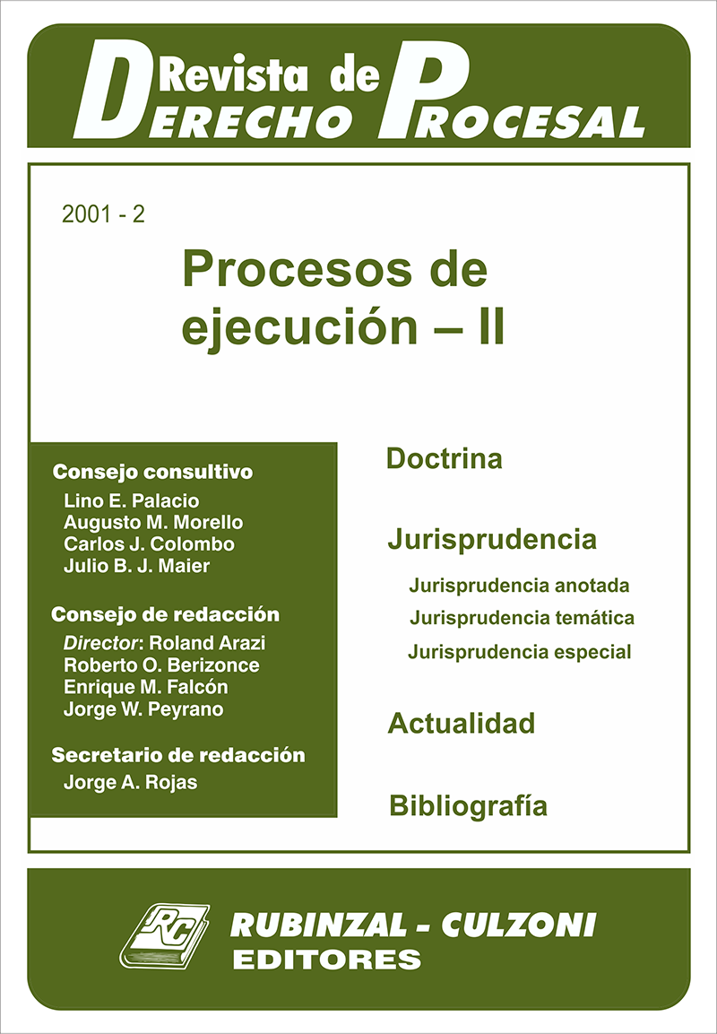Revista de Derecho Procesal - Procesos de ejecución - II.