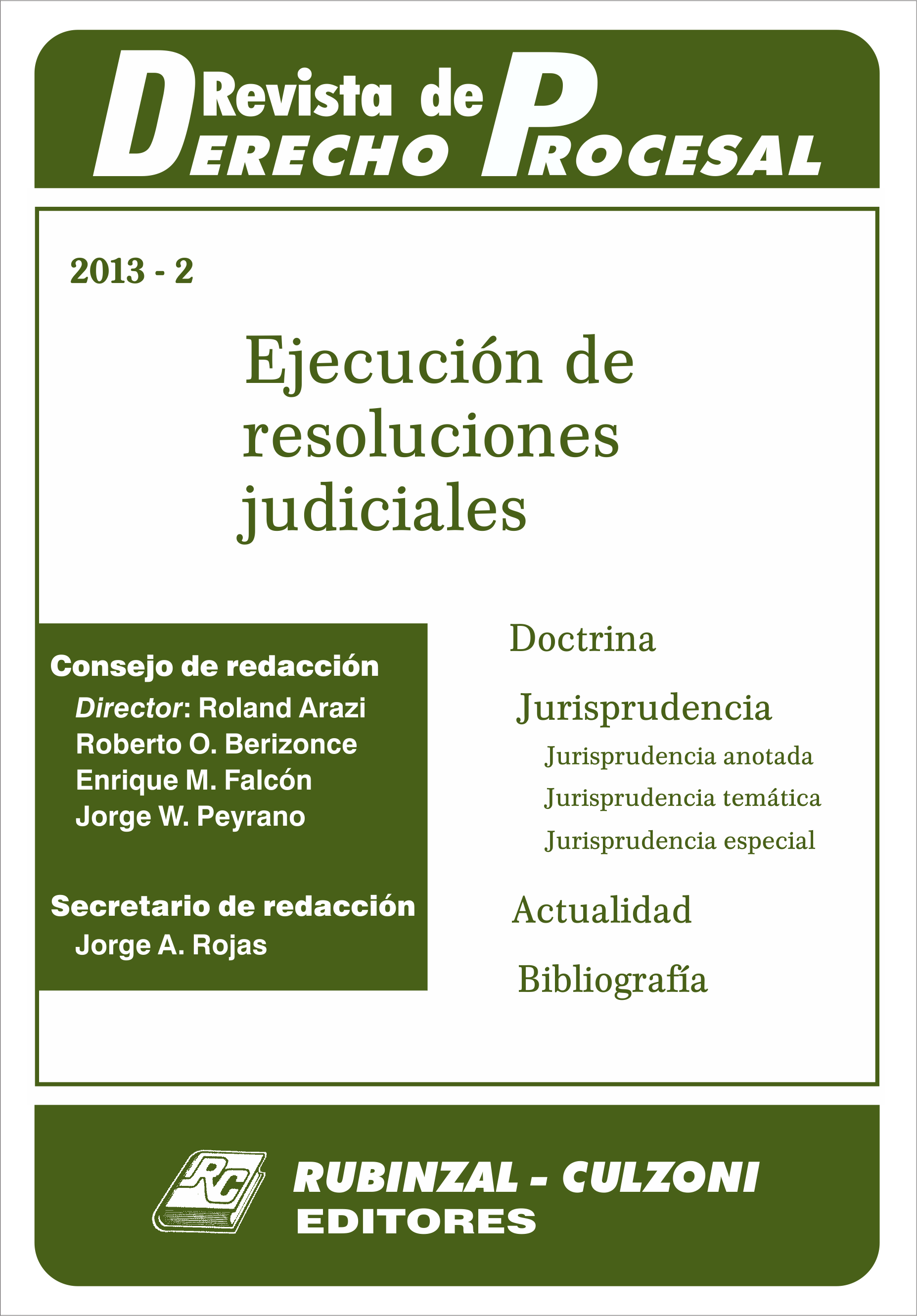 Revista de Derecho Procesal - Ejecución de resoluciones judiciales.