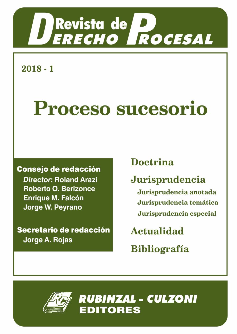 Revista de Derecho Procesal - Proceso sucesorio