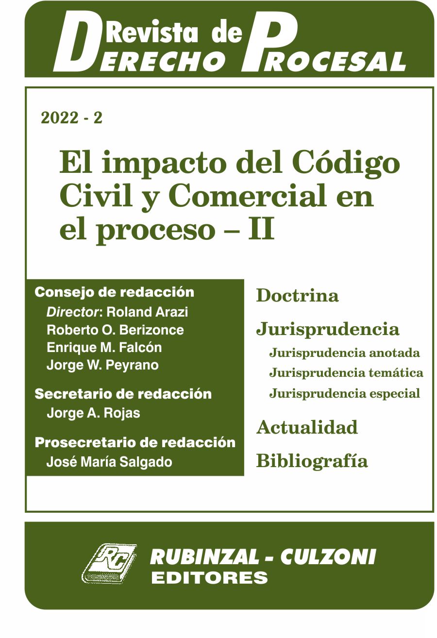 Revista de Derecho Procesal - El impacto del Código Civil y Comercial en el proceso - II