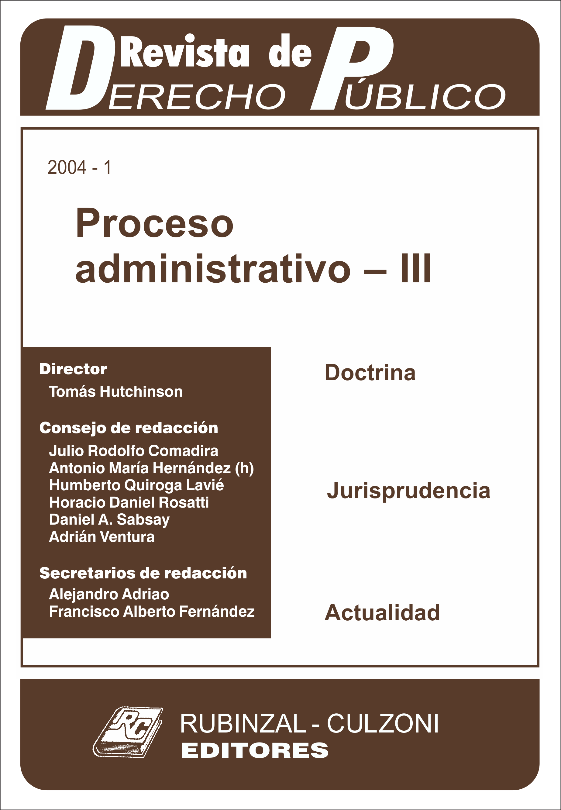Revista de Derecho Público - Proceso administrativo - III.