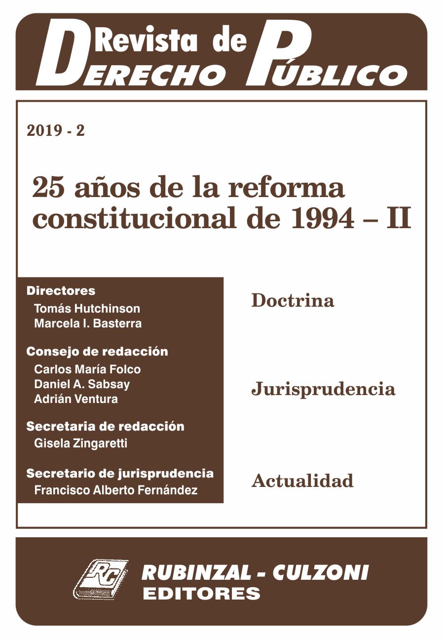 Revista de Derecho Público - 25 años de la reforma constitucional de 1994 - II