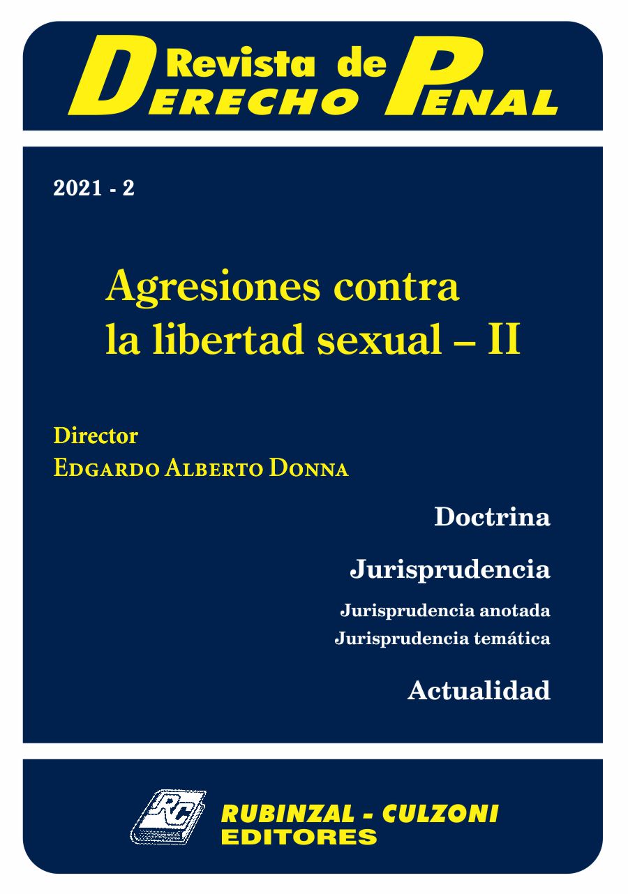Revista de Derecho Penal - Agresiones contra la libertad sexual - II